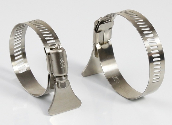 Voorbeeld Instock Heavy Duty Clamp SS304 roestvrijstalen keelklem met handvat voor waterpijp bevestigingsboei in zink afwerking