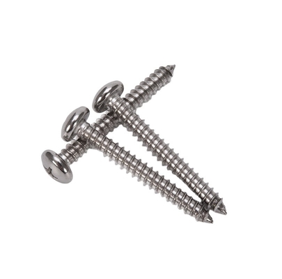 Metrische roestvrij staal 304 Pan Head Tapping Schroef Plaat Metalen Schroef met kaaskop en gechroomde afwerking Din 7981