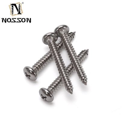 Metrische roestvrij staal 304 Pan Head Tapping Schroef Plaat Metalen Schroef met kaaskop en gechroomde afwerking Din 7981