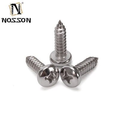 Metrische roestvrij staal 304 Pan Head Tapping Schroef Plaat Metalen Schroef met kaaskop en gechroomde afwerking Din 7981