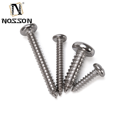 Metrische roestvrij staal 304 Pan Head Tapping Schroef Plaat Metalen Schroef met kaaskop en gechroomde afwerking Din 7981
