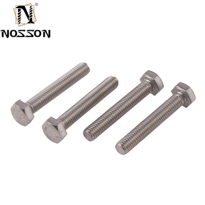 Plain Finish DIN Standard Hex Head Bolts M5 M6 M8 voor zware toepassingen in roestvrij staal