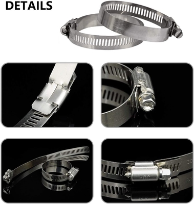 In-stock algemene doeleinden worm-drive klemmen voor stevige slang en buis verstelbare bereik 118-140mm metrisch meetsysteem