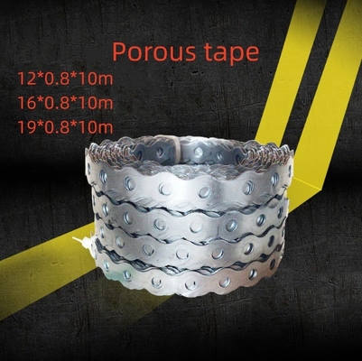 100% QC Geslaagd Hoog Duurzaamheid Geperforeerd Stalen Tape Plastic Gespoten Tape Metaal Wit en Langdurig Performance 12mm Breedte