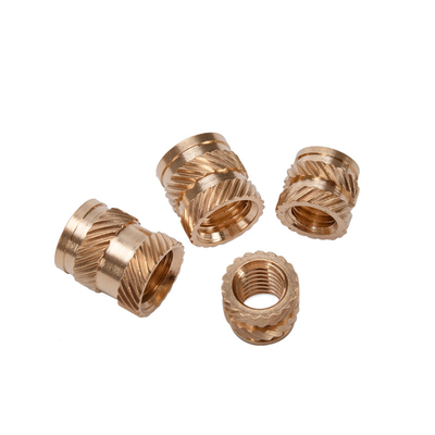 Melt Insert Gekerfd Kopernoot M3 M6 Messing Insert voor Hout Door-Gat Messing Gekerfd Duim Schroef