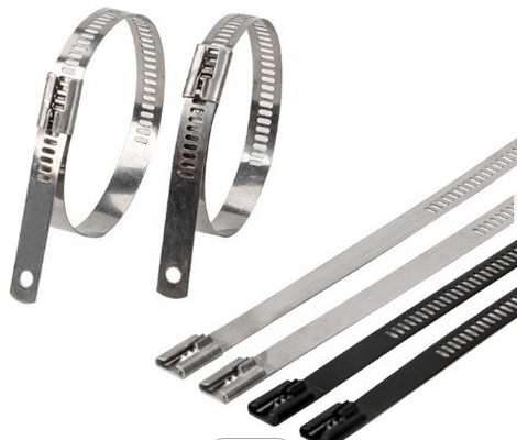 Zelfvergrendelend metalen wrap kabel strikbal slot JIS standaard PVC bedekte roestvrijstalen strik 7,9 mm GB standaard