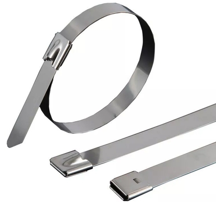 Zelfvergrendelend metalen wrap kabel strikbal slot JIS standaard PVC bedekte roestvrijstalen strik 7,9 mm GB standaard