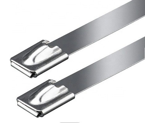 Zelfvergrendelend metalen wrap kabel strikbal slot JIS standaard PVC bedekte roestvrijstalen strik 7,9 mm GB standaard