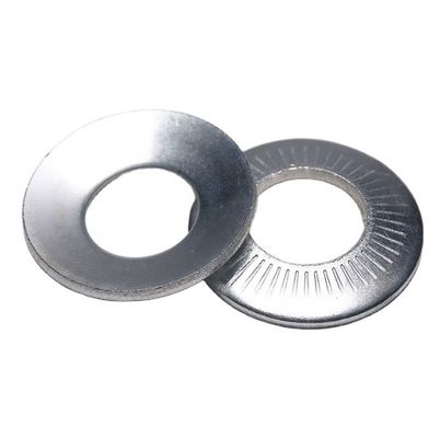 M3-M30 NFE25511 Roestvrij staal Franse anti-losse slot wasmachine schijf schalen hangert wasmachine knurled plat wasmachine ronde knurling