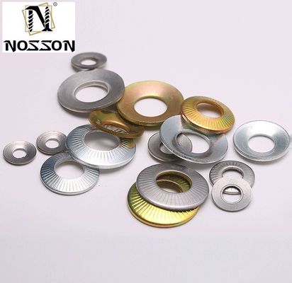 M3-M30 NFE25511 Roestvrij staal Franse anti-losse slot wasmachine schijf schalen hangert wasmachine knurled plat wasmachine ronde knurling