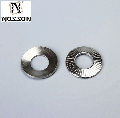 M3-M30 NFE25511 Roestvrij staal Franse anti-losse slot wasmachine schijf schalen hangert wasmachine knurled plat wasmachine ronde knurling