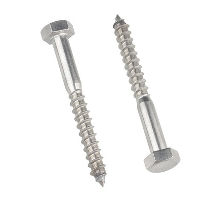 Metrisch meetsysteem A2 A4 Hex Lag Schroef roestvrij staal 304 316 Din 571 Hout Lag Schroef