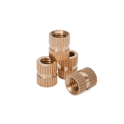 Chroomgeplatte afwerking Mining Messing Knurled Expansion Insert Nut voor M3 M4 M5 M6 M8 M10 M12 1/4 3/8 5/16 Draden en levensduur