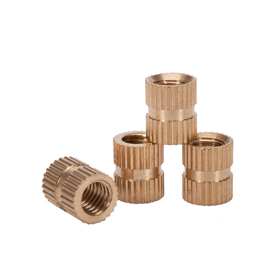 ANSI Standard Custom Size Waterbehandeling DIN Messing Knurled Nut Insert met gepassiveerde afwerking in metrisch meetsysteem