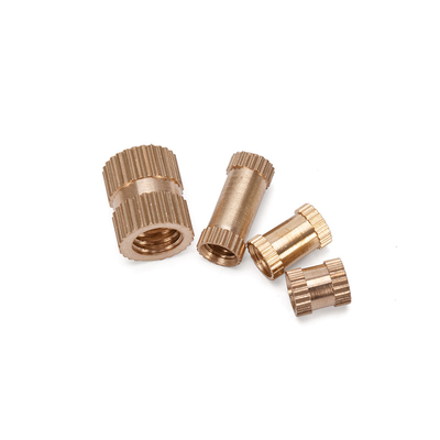 ANSI Standard Custom Size Waterbehandeling DIN Messing Knurled Nut Insert met gepassiveerde afwerking in metrisch meetsysteem