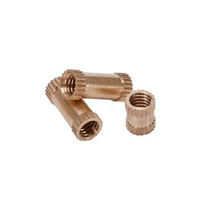ANSI Standard Custom Size Waterbehandeling DIN Messing Knurled Nut Insert met gepassiveerde afwerking in metrisch meetsysteem
