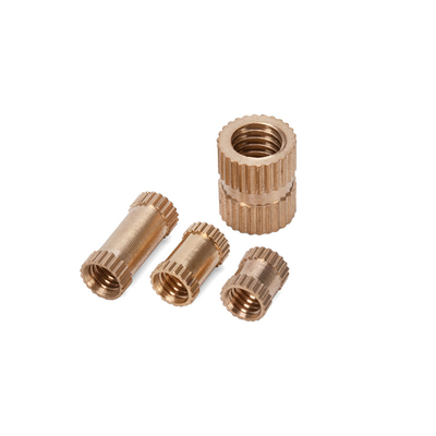 ANSI Standard Custom Size Waterbehandeling DIN Messing Knurled Nut Insert met gepassiveerde afwerking in metrisch meetsysteem