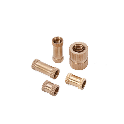 ANSI Standard Custom Size Waterbehandeling DIN Messing Knurled Nut Insert met gepassiveerde afwerking in metrisch meetsysteem