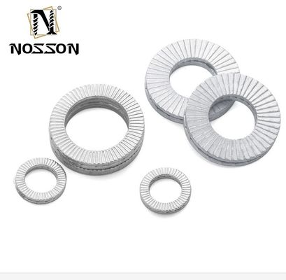 Dacromet Finish Roestvrij staal Dubbelvouwbaar Zelfvergrendelend Wedge Lock Washer DIN-standaard voor koolstofstaal en zink Finish
