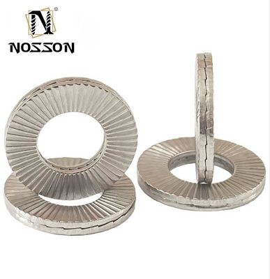 Algemene industrie M8M10 M12 M14 M16 DIN25201 Wasmachine Dubbelstapel zelfvergrendelend schokbestendig roestvrij stalen tandpakket in Countersunk stijl