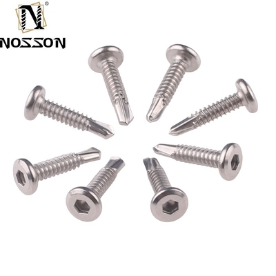ST4.2 Metrisch meetsysteem Carbon Steel Dacromet Hex Head Self Drilling Screw met flens voor industriële sterkte