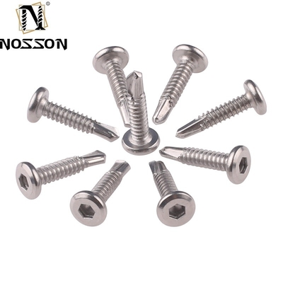 ST4.2 Metrisch meetsysteem Carbon Steel Dacromet Hex Head Self Drilling Screw met flens voor industriële sterkte