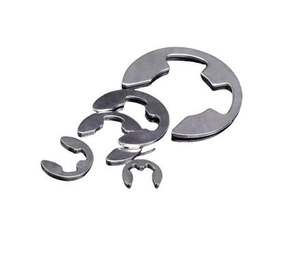 Gezondheidszorg Toepassing Wedge Style Metric Holding Rings Washer For Shaft ZINC Finish Roestvrij staal M4 M5 M6 DIN6799 E Clip