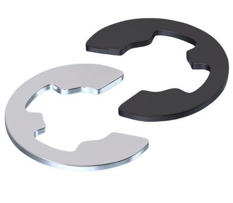 Gezondheidszorg Toepassing Wedge Style Metric Holding Rings Washer For Shaft ZINC Finish Roestvrij staal M4 M5 M6 DIN6799 E Clip