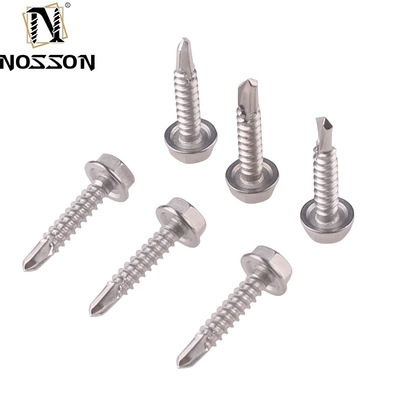 ST4.2 Metrisch meetsysteem Carbon Steel Dacromet Hex Head Self Drilling Screw met flens voor industriële sterkte