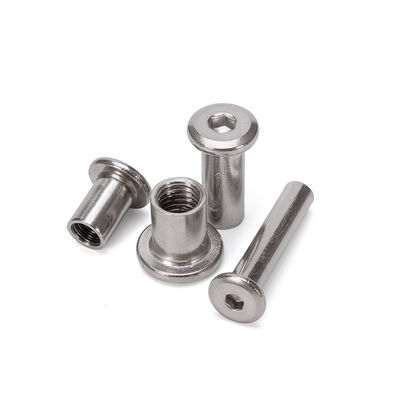 Plain Finish DIN Standard Meubel Joint Connector Nut gegalvaniseerd koolstofstaal Flat Head Hexagon Sleeve Hex Socket