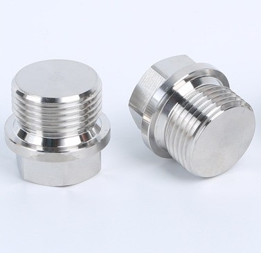 Laryngeale stekker 304 roestvrij staal Buiten Hexagon Flange Face Plug voor het aansluiten van olie- en waterleidingen