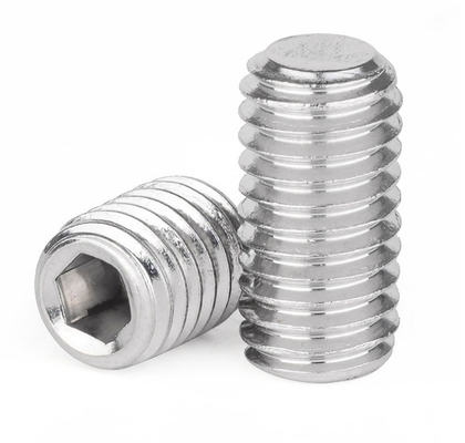 Messingdraad Grub Schroeven Flat Point Hexagon Socket Set Schroeven M3 M4 M5 M6 M8 M10 M12 DIN-standaard voor mechanische draad