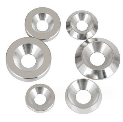 Plain Finish Roestvrij staal 304 Solid Countersunk Cup Washers voor toepassingen in de M3-M30 Bonded Style in ANSI/ASME-norm