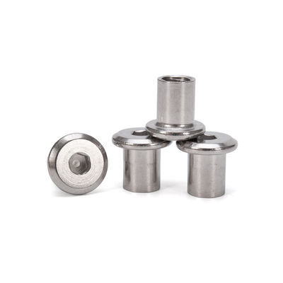 Verbeterde slijtvastheid Meubelverbindingsinzet met zinkgeplatte platte kop Hex Socket Sleeve Nut en DIN Standard