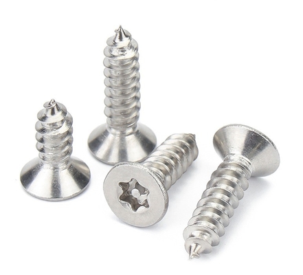 Plain Finish M5 M6 M8 Metrisch Micro roestvrij staal gegalvaniseerd kruisbeton platte kop Houten dakbedekking Zelf tap schroeven
