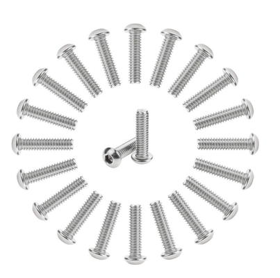 Metrisch meetsysteem 1/4-20 x 1 inch roestvrijstalen pan hoofd stopcontact bouten schroeven 18-8 304 Grade Allen Hex Drive