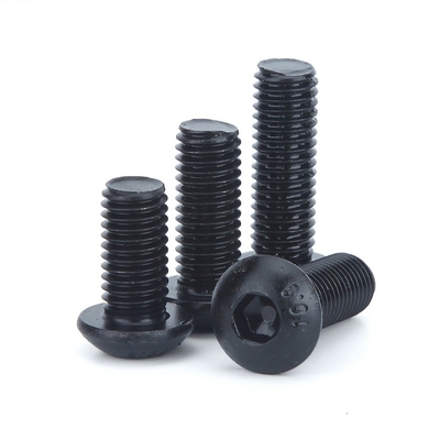 ISO Standard Pan Head 1/4-20*1/2 inch Grade 12.9 Black Hexagon Socket Screw met volledige draad en Hexagon Drive