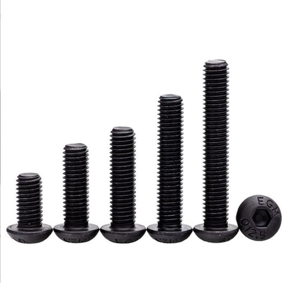 ISO Standard Pan Head 1/4-20*1/2 inch Grade 12.9 Black Hexagon Socket Screw met volledige draad en Hexagon Drive