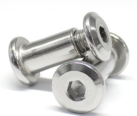 Metalen knop gesloten Philips Hex hoofd Chicago Zwarte oxide bindend boek schroef Man Vrouw