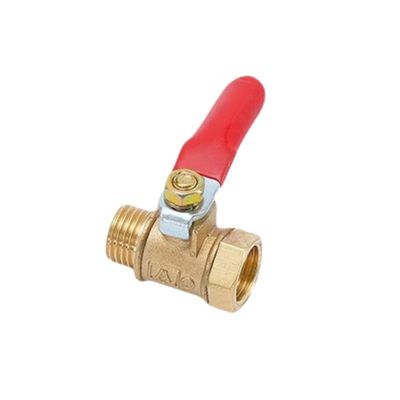 Watervoorziening 180 graden Operatie Handle Ronde Pipe Messing Ball Valve Off Valve Schakelaar met 6mm slang Barb Connector
