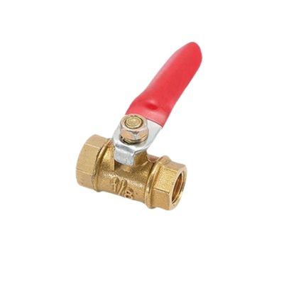 Watervoorziening 180 graden Operatie Handle Ronde Pipe Messing Ball Valve Off Valve Schakelaar met 6mm slang Barb Connector