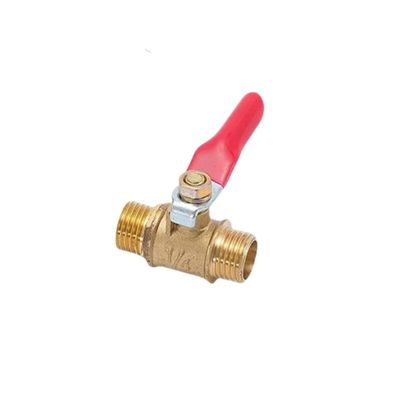 Watervoorziening 180 graden Operatie Handle Ronde Pipe Messing Ball Valve Off Valve Schakelaar met 6mm slang Barb Connector
