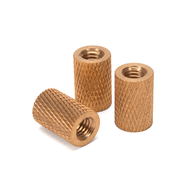 Metrische meting Roestvrij staal Reticulatiepatroon Gevormd cilindrisch Slotted Injection Messing Insert Nut voor speelgoed