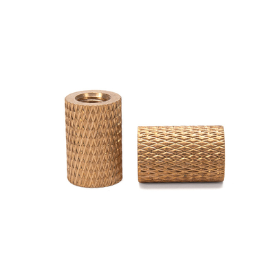 Metrische meting Roestvrij staal Reticulatiepatroon Gevormd cilindrisch Slotted Injection Messing Insert Nut voor speelgoed