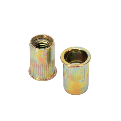 Voorbeeld Instock Stalen Rivet Round Body Flat Head Rivet Nut/Metric Rivet Nut Carbon Steel Threaded Inserts Nut Zinc Plated