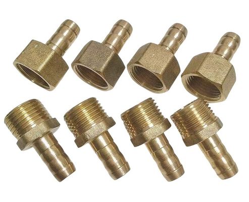 Verbinding Nipple Corrosion Resistant 1/2 &quot;-1&quot; Messing Gedrukt Fittings Giet Messing Vrouwelijk Gedrukt T-shirt met Ronde Kopcode