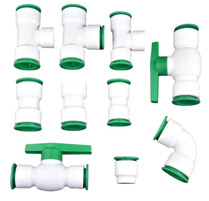 Uitstekende prestaties Ronde kop PPR Quick Pipe Fitting Water Union Plastic Reducing Adapter voor ODM Customized Support