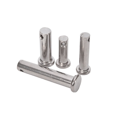 Clevis Pins Standard DIN1444 SUS304 Roestvrij staal Flat Headed Dowel Pin Fixing Pin M3 M4 M5 M6 M8 M10 Pin Shaft met gaten