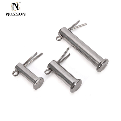 Clevis Pins Standard DIN1444 SUS304 Roestvrij staal Flat Headed Dowel Pin Fixing Pin M3 M4 M5 M6 M8 M10 Pin Shaft met gaten