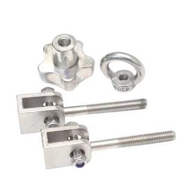 Metersysteem Imperial Inch 304 Roestvrij staal Plum Blossom Handle Schroef Stervormig Handle Rubber Hout Hand Twisted Bolt